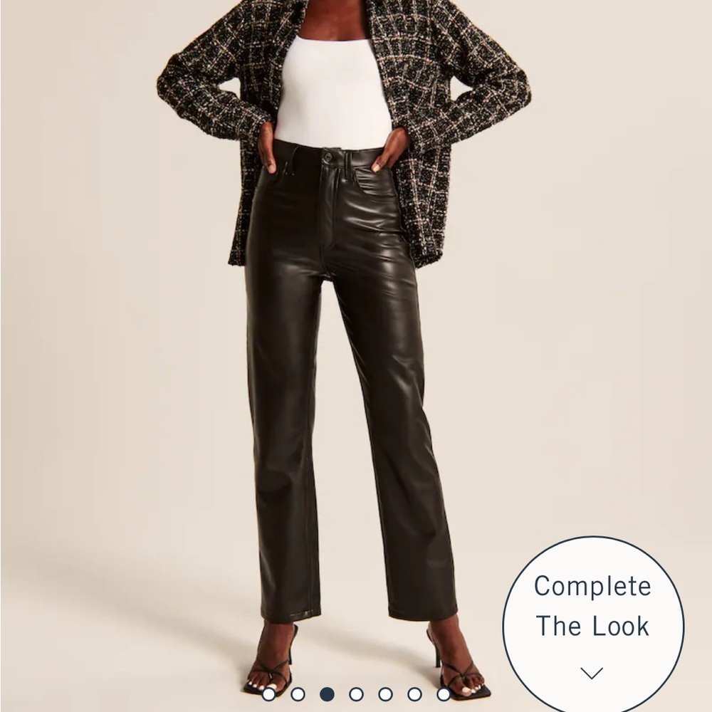 NWT Abercrombie Leather Straight Pants